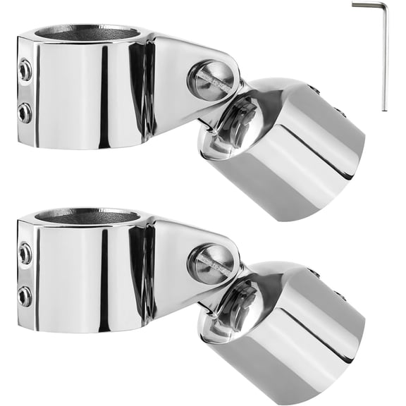 ABCISI Heavy Duty Bimini Top Jaw Slide and Eye End Cap, 316 Stainless Steel Bimini Top Hardware, Fits 7/8 inch or 1 inch OD Round Tube
