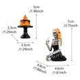 thumbnail image 3 of Nkmbld Halloween Skeleton Figurine, Skeleton Resin Statue for Halloween Tabletop, Mantel, Tiered Tray, Office Desk Decor Display Ornament, 3 of 9