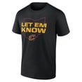 thumbnail image 2 of Men's  Black Cleveland Cavaliers Hometown Collection Let Em Know T-Shirt, 2 of 3
