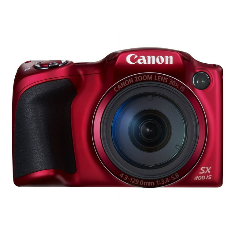 Canon PowerShot SX400 IS - Digital camera - High Definition - compact -  16.0 MP - 30 x optical zoom - red