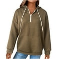 thumbnail image 2 of Fulijie Outfit Sets,Half Zip Sweatshirts Cropped Hoodies Fleece Womens Quarter Up Pullover Sweaters Fall Outfits 2023 Winter Clothes Features:, 2 of 6