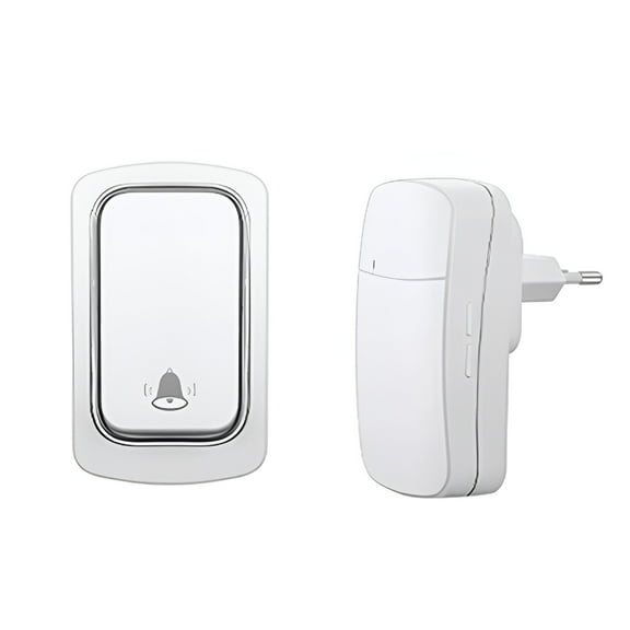 GJX Wireless Doorbell Without Batteries Self-Powered Button Dog Doorbell Ring Chimes EU Plug