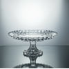 Clear Glass Cake Pedestal Crystal Cupcake Dessert Pastry Snacks Stand for Wedding Birthday Party 11.8 Inch Lead Free