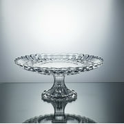 Clear Glass Cake Pedestal Crystal Cupcake Dessert Pastry Snacks Stand for Wedding Birthday Party 11.8 Inch Lead Free