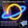 thumbnail image 2 of Planet Neon Sign, Planet Light Led Neon Signs USB/Battery Powered, Planet Led Sign for Wall Decor, Aesthetic Hanging Saturn, 2 of 5
