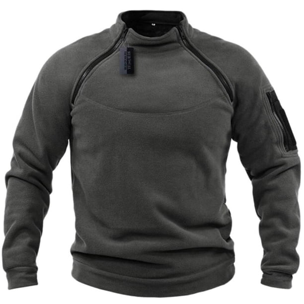 Suéter suelto de color sólido para hombre, táctico cálido y transpirable para exteriores