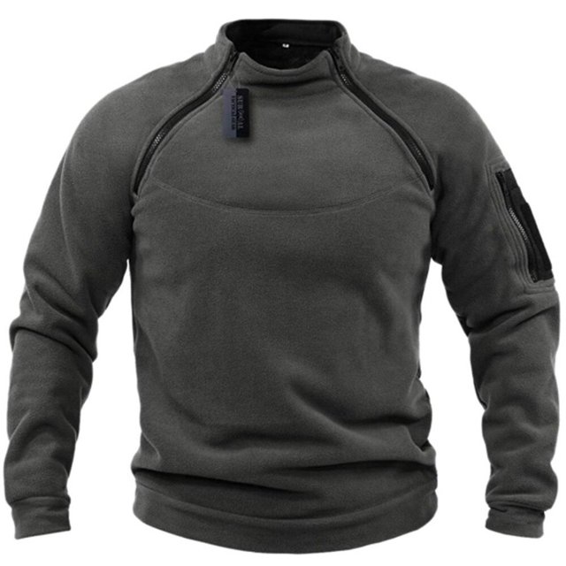 Suéter suelto de color sólido para hombre, táctico cálido y transpirable para exteriores