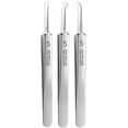thumbnail image 1 of 3Pcs Silver Professional Blackhead Tweezer Professional Facial Blackhead Remover Tweezers Precision Extractor Acne Removal Kit Pimple Tool with Storage Box Skin Care Tools and Accessories, 1 of 4
