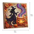 thumbnail image 3 of Halloween Diamond Art Kit, Witch & Rainbow Cauldron Design, 5D Diamond Painting for Adults & Kids, Spooky Halloween DIY Craft & Party Decoration 1 Pack, 3 of 4