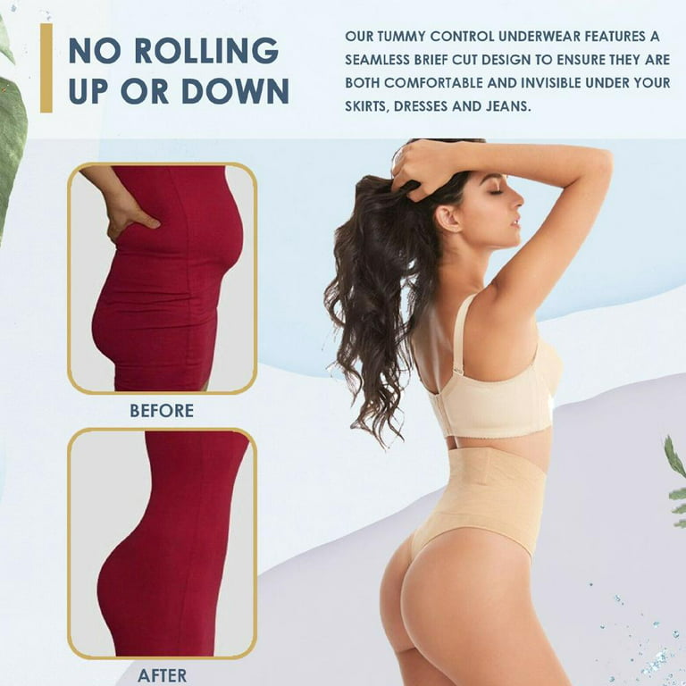 Women Body Shaper Thong G String High Waist Tummy Control Invisible  Shapewear U1A2 