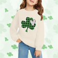 thumbnail image 2 of Mercatoo Boys Girls St 𝐏atricks Day Sweatshirt Clothes Kids Long Sleeve Crewneck Pullover Tops Toddler Green Cloverss Shirt, 2 of 6