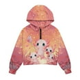 thumbnail image 4 of Xoenoiee Cute Axolotl Print Girls 1/4 Zip Hoodies Oversized Sweatshirts Kids Fashion Fleece Drop Shoulder Pullover Quarter Zip Crop Tops, Size 11-12 Years, 4 of 7