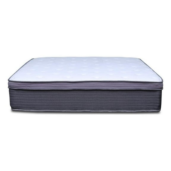 Pemberly Row Modern 12in Polyurethane King Mattress in White