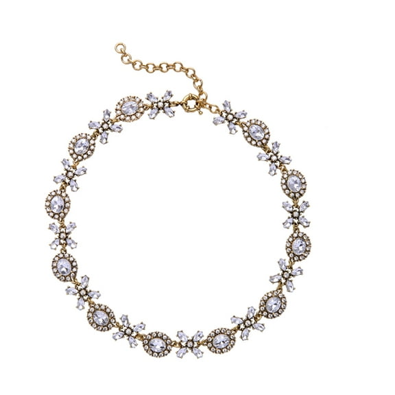 Goldtone Crystal Statement Necklace