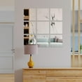 thumbnail image 5 of 6 Pack Acrylic Flexible Mirror Sheets Wall Mirror Tiles, 8 x 8 Inch Self Adhesive Acrylic Square Mirror Cuttable Mirror Wall Stickers for DIY Craft Home Wall Decoration, 5 of 5