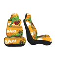 Salouo Cool Dinosaur Playing Guitar Pattern Car Seat Covers,Universal