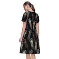 thumbnail image 2 of Bixox Robe d'Été à Manches Courtes pour Femmes Robe Ample Longueur Genou avec Poches-Méduse, 2 of 7