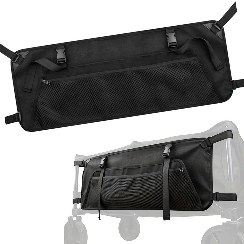 Sac De Rangement Latéral Pliable Pour Chariot De Plage/camping - Tissu Oxford 600D, Poches, Noir