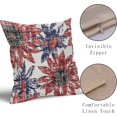 thumbnail image 4 of Navy Blue and Red Pillow Covers 16x16 Set of 2 Retro Sunflower Flowers Print Decorative Throw Pillows Outdoor Modern Art Floral Pillowcase Square Linen Cushion Case for Home Sofa Couch Bed, 4 of 6