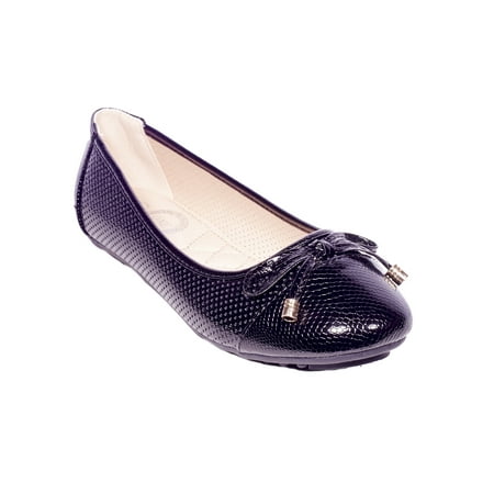 Women's Ballerina Ballet Flats, Bow Buckle Slip Ons Shoes for Office & (Best Sportster Slip Ons)