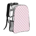 thumbnail image 3 of Gaeub Flamingo On Checkered Print Clear Backpack ,Clear Transparent Backpack, PVC Bag with Side Pockets,for Concert, Beach, Work, Travel & Sporting, 3 of 7
