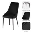 thumbnail image 4 of Set of 2 PU Leather Dining Chairs Modern High Back Side Chair For Dining Room Kitchen Living Room, 4 of 6