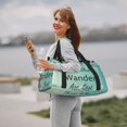 thumbnail image 2 of Ratiio Not All Those Who Wander Are Lost1 Pattern Hand Travel Bag, Weekender Carry On for Women Men, Sports Gym Bag, Workout Duffel Bag, Overnight Shoulder Bag fit 15.6 Inch Laptop, 2 of 6