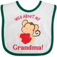 thumbnail image 3 of Inktastic Wild About My Grandma Boys or Girls Baby Bib, 3 of 4