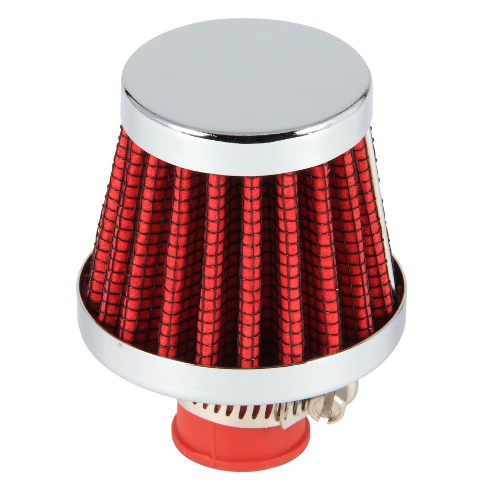 Car Air Filter Intake, Red Intake Breather Cone Washable