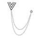 thumbnail image 1 of Broche de solapa para hombre con cadenas, accesorios, broche de cadena, joyería para camisas, vestido, traje profesional, regalo para novio y padre Plata, 1 of 8