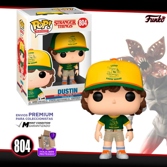 Funko Pop Dustin #804 Campamento Stranger Things Original Funko Dustin traje de campamento