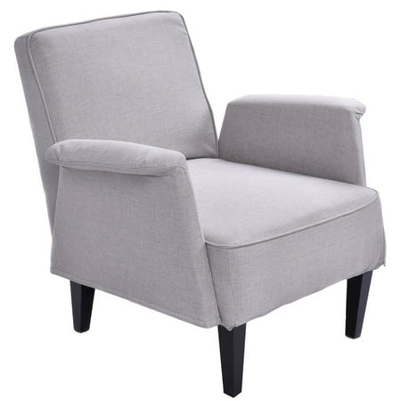 Modern Upholstered Accent Occasional Chair Roll Arm Living ...