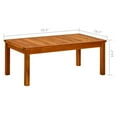 thumbnail image 5 of Benjara BM325764 35 x 20 in. Outdoor Patio Coffee Table, Brown Solid Acacia Wood, 5 of 5