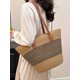 thumbnail image 3 of Zhuge Bolso de mano de paja elegante de verano para mujer, bolso de mano tejido de gran capacidad con asa (07), 3 of 5