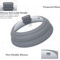 thumbnail image 4 of Microwave Splatter Cover Glass Cover Splatter Guard Lid with Collapsible Silicone for Food Pot Cover Plate Cover 11.8 inch, Gray, 4 of 9