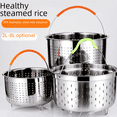 thumbnail image 1 of Vaporera de acero inoxidable 304 espesada, vaporera de arroz con drenaje, olla de separación de sopa de arroz, vaporera universal, 1 of 5