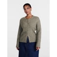 thumbnail image 2 of Scenario Women's Open Knit Cardigan Sweater with Long Sleeves, Lightweight, Sizes XS-XXXL, 2 of 6