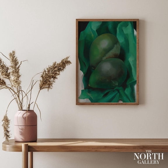 PosterArt Georgia O'Keeffe Alligator Pears Poster Art Prints, Famous Paintings, Botanical Art, Modern Wall Art, Housewarming Gift, Size 8x12 UNFFRAMED