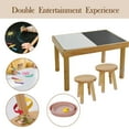 thumbnail image 5 of Noble House Sensory Activity Table for Toddlers with 2 Chairs, Wooden Double-Sided Board, Natural Wood, 5 of 8