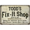 thumbnail image 1 of TODD'S Fix-It Shop Sign Grandpa Dad Wall Decor Gift 8x12 Metal 208120006091, 1 of 1