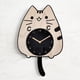 thumbnail image 1 of Relojes de gato con cola oscilante y ojos Reloj de dibujos animados de madera Reloj de pared oscilante silencioso creativo con cola que mueve el gato, 1 of 5