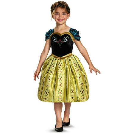 Childs Girls Disney Classic Frozen Anna Coronation Gown
