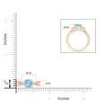 thumbnail image 3 of ANGARA Natural Cushion 1.4 ct Aquamarine Split Shank Ring with Rope Detailing in 14K Rose Gold for Women (Size-7mm) | March Birthstone, Anniversary, Jewelry Gift for Women | Natural Aquamarine Ring, 3 of 7