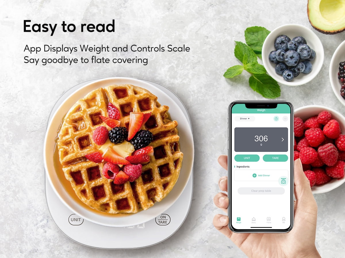 Arboleaf Smart Food Scale, 22lb Digital Food Scale with Nutritional Calculator & App,White