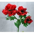 thumbnail image 2 of Bag Of 6, 23 Inch Satin Poppy Spray w/3 Blooms Perfect For Adding Color To Spring & Summer Arrangements/Décor - Purple, 2 of 5