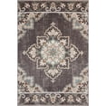 thumbnail image 1 of LR Resources ANTIQ81462BWE7999 Rustic Transitional Medallion Woven Indoor & Outdoor Rectangle Area Rug, 1 of 1