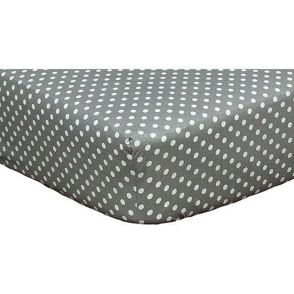 Bacati Mix N Match Grey and White Chevron and Dots 4 Piece Crib Bedding Set For US Standard Crib, 100 Percent Cotton Percale Fabrics with Polyester Filling Crib