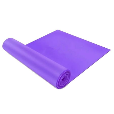 Ohmyroo Yoga Stretch Resistance Band 78.74 Inch Pink Purple Rubber For Pilates Gym Fitness Flexibility Core Workout Tool