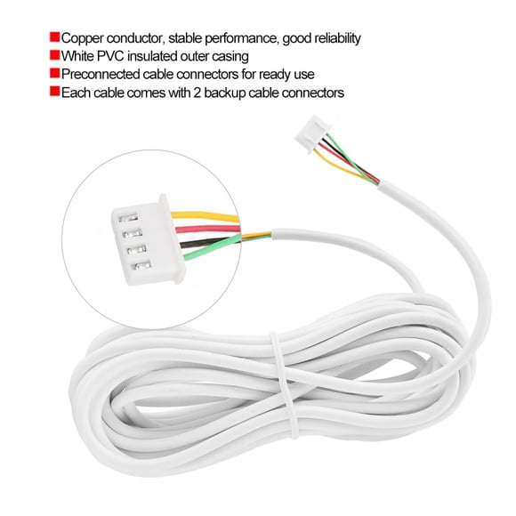 Cable para Videoportero Ecomeon 10m 0.3mm2 4 Hilos de Cobre Flexible