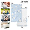 thumbnail image 2 of White Flower Bath Towel 100% Cotton Soft Thick High Absorbency Hand Face Towel Single Pack 16x28in, 2 of 7